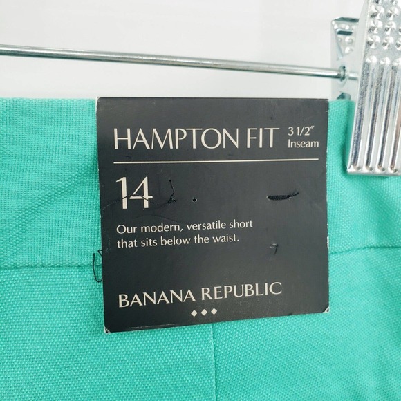 Banana republic turquoise hampton chino Shorts womens 14 pockets 4" inseam - Picture 5 of 10